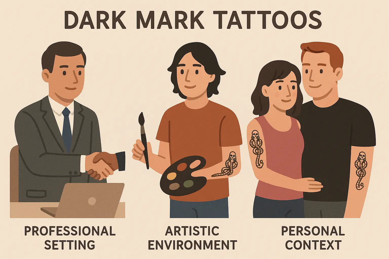 Lifestyle matching for dark mark tattoos