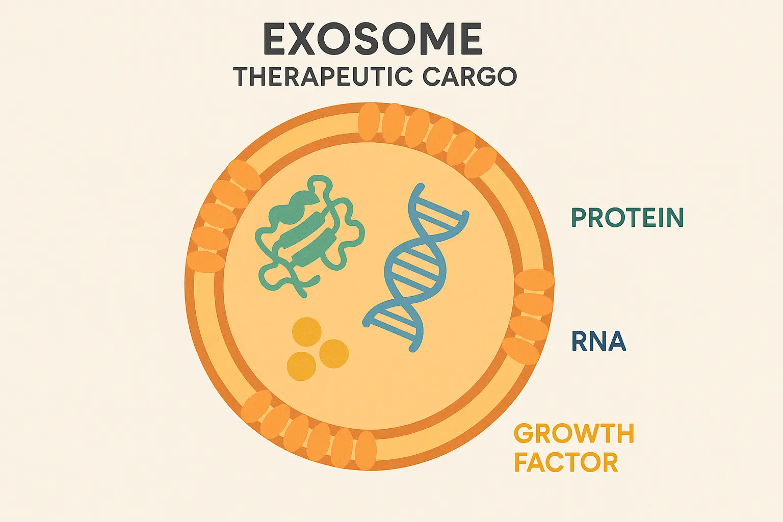 Exosome therapeutic cargo contents