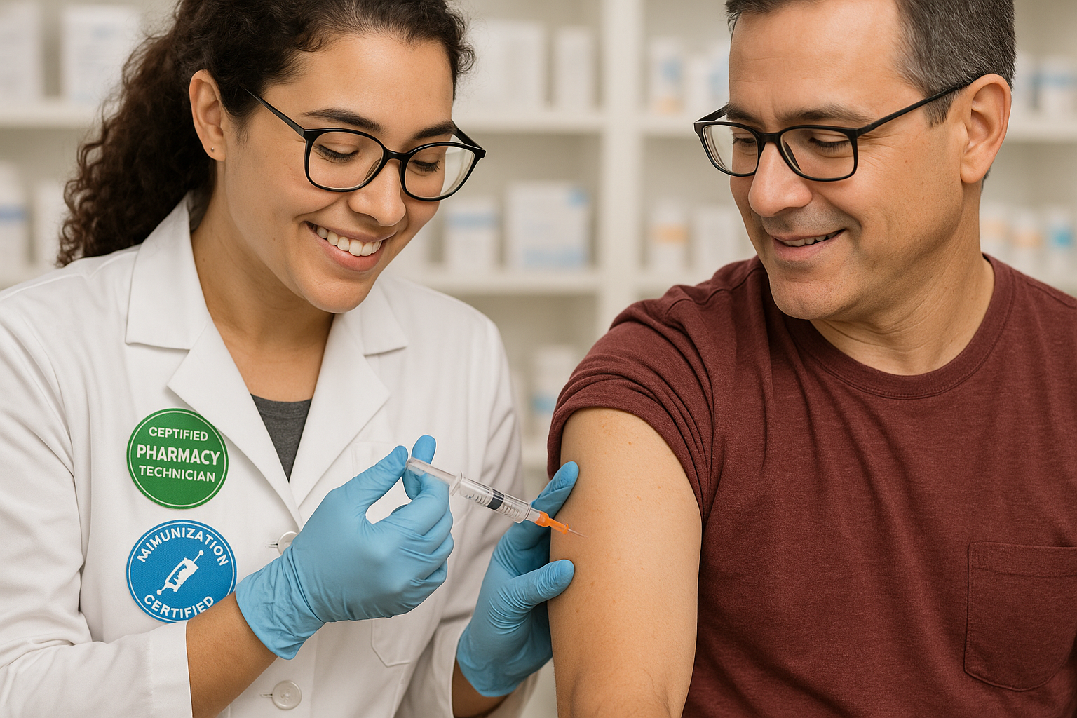 Immunization certification requirements for pharmacy technicians