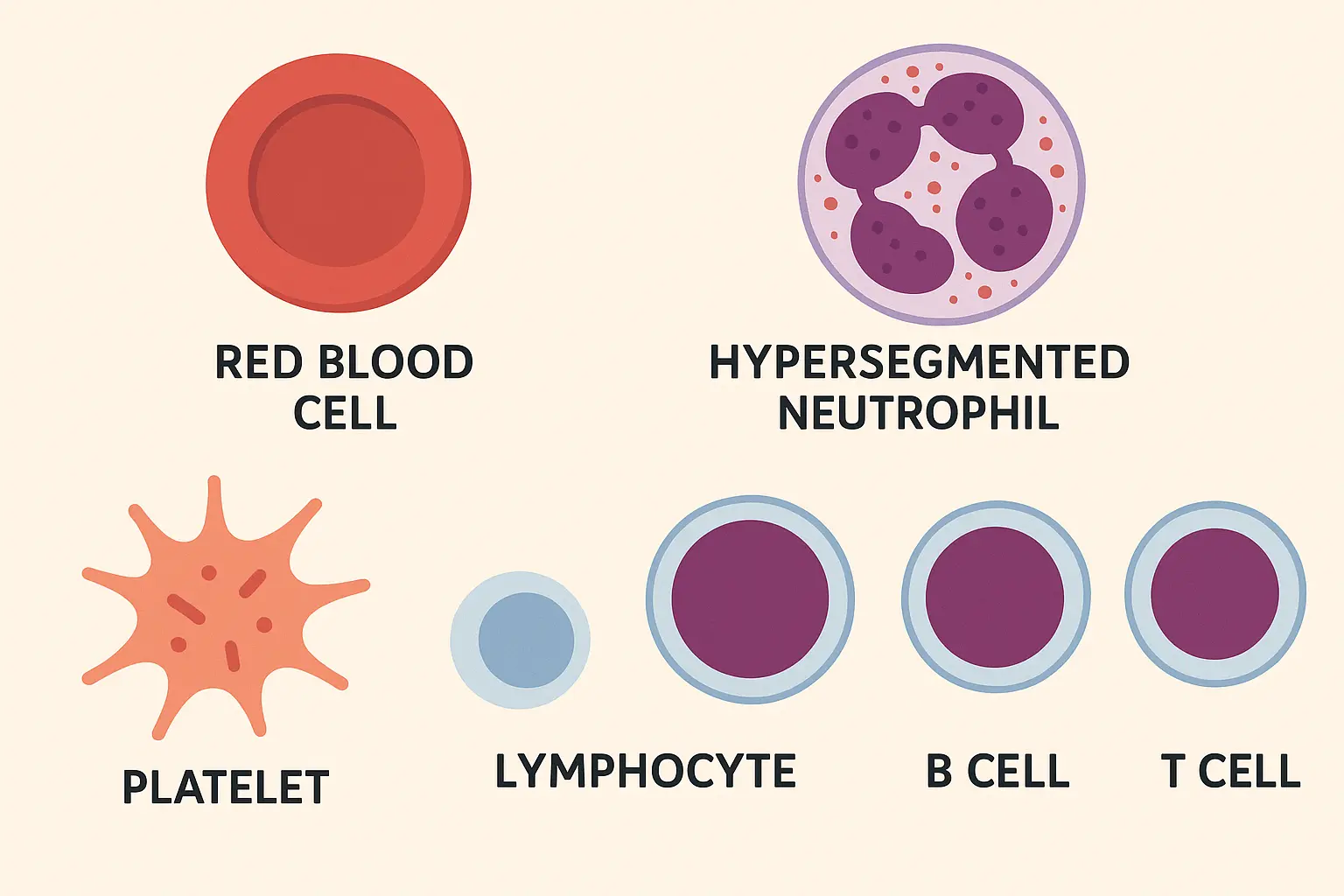 Blood work immune markers B12 deficiency