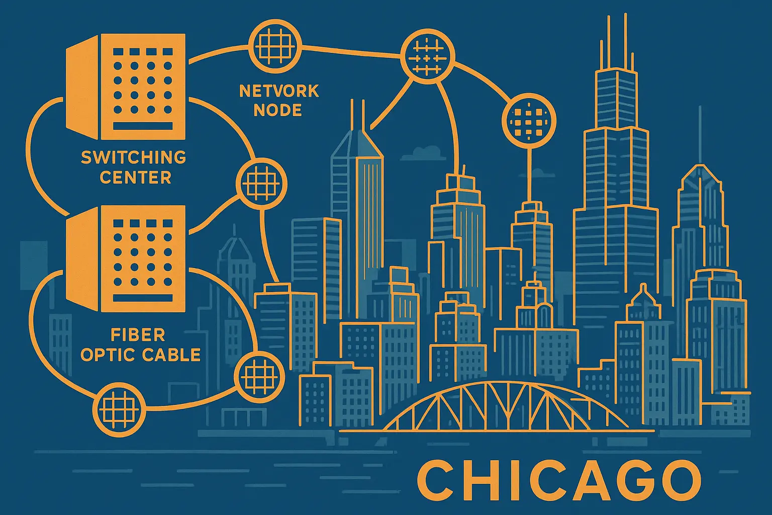 Telecommunications infrastructure network diagram