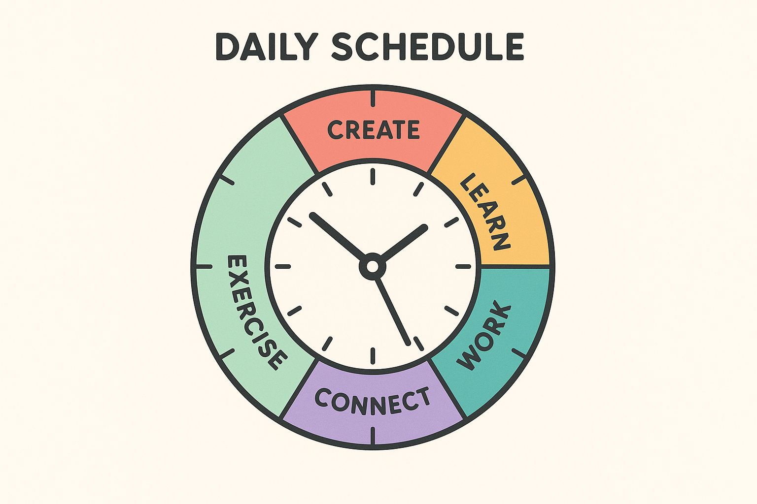 Daily improvement schedule and biological rhythms