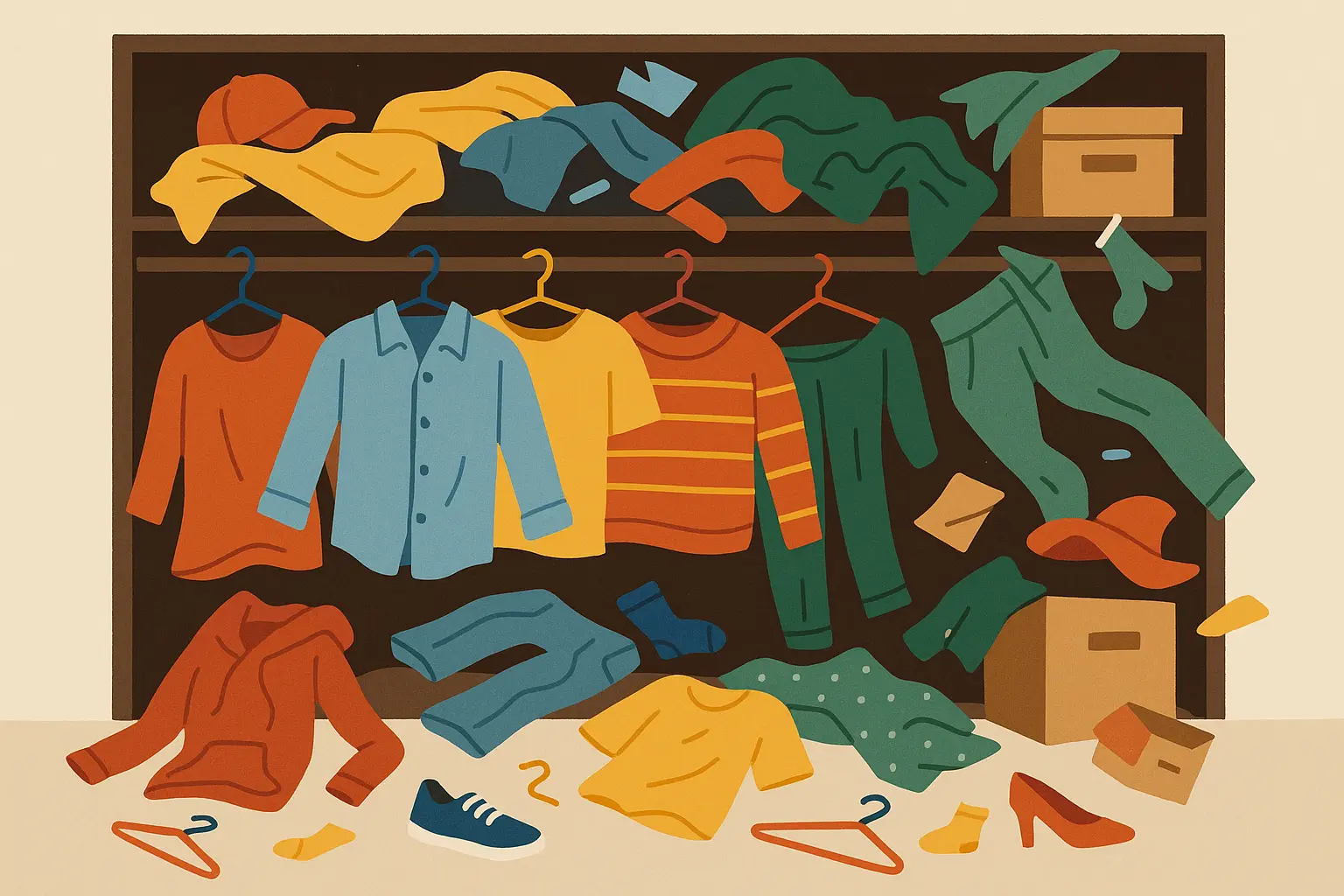 Modern organized closet with professional storage systems
