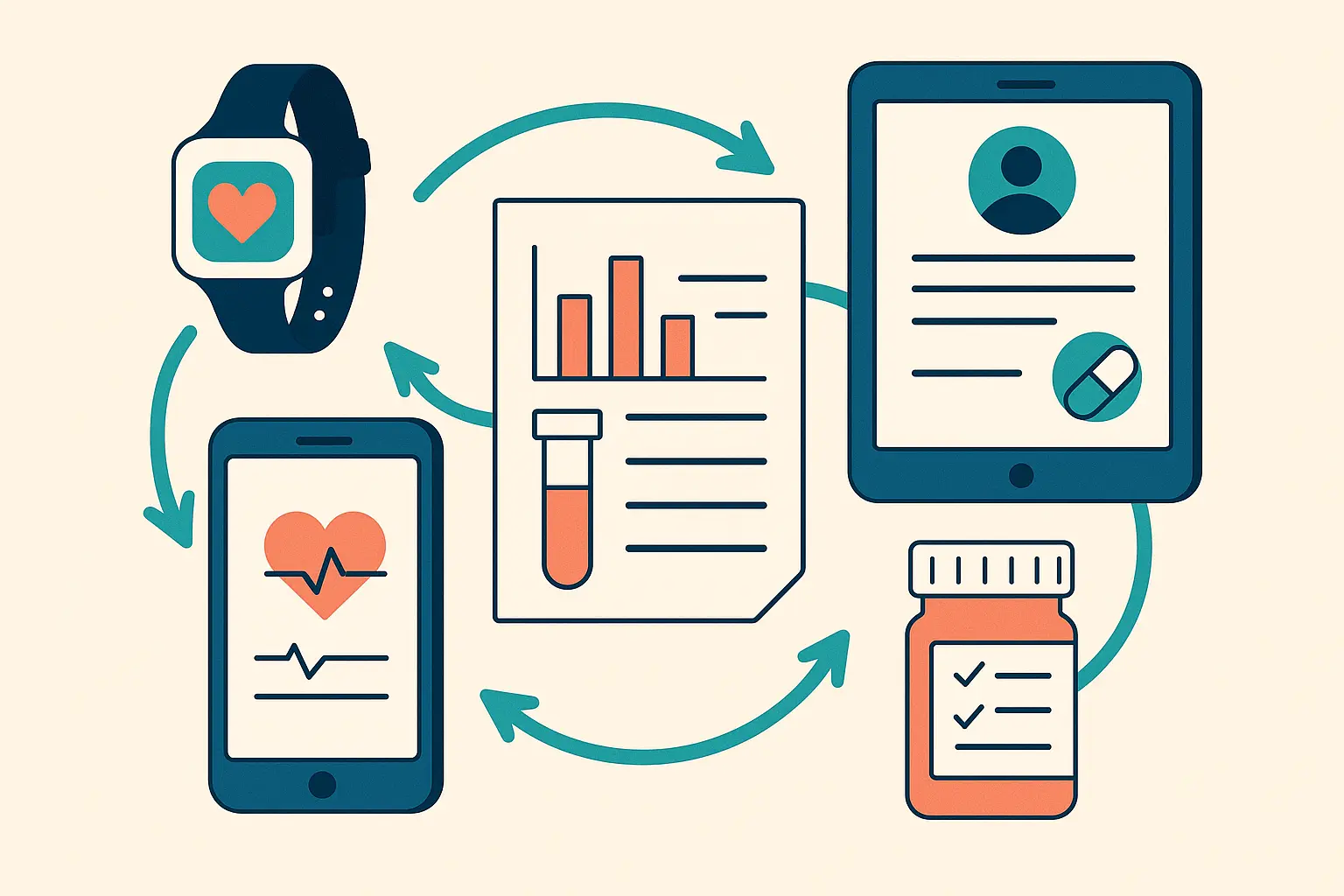 Digital health platform integrating blood test results