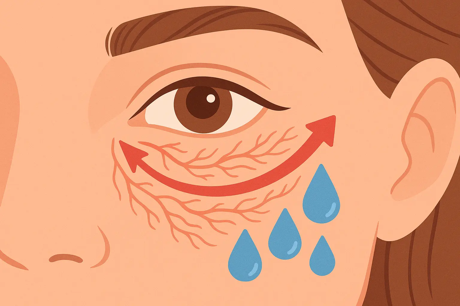 Under-eye dehydration indicators
