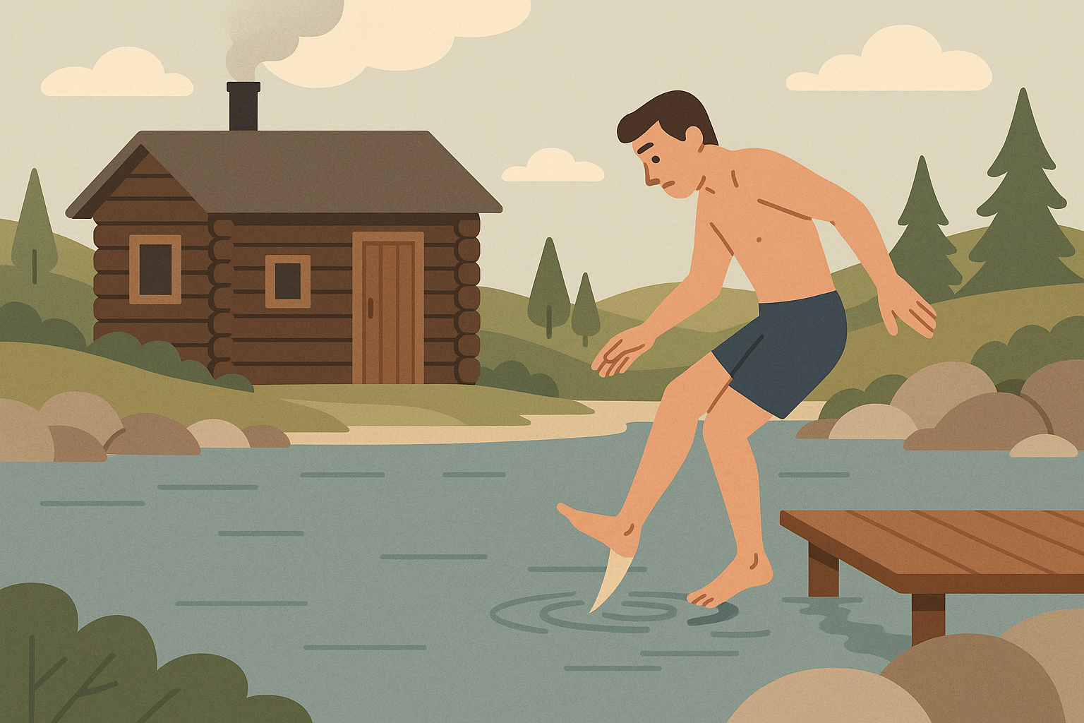 Traditional Finnish sauna cooling methods