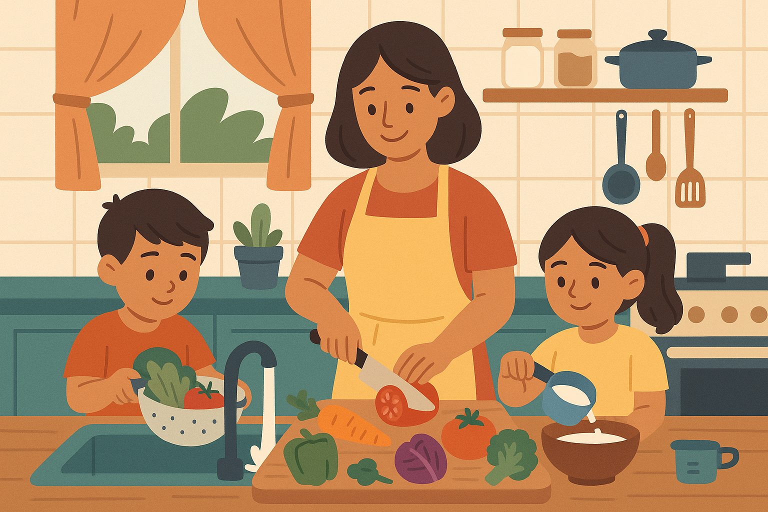 Family meal preparation during Daniel Fast