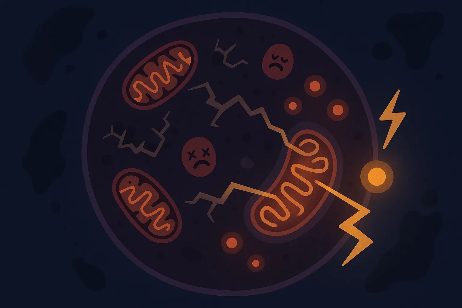 Cellular mitochondrial dysfunction and dehydration