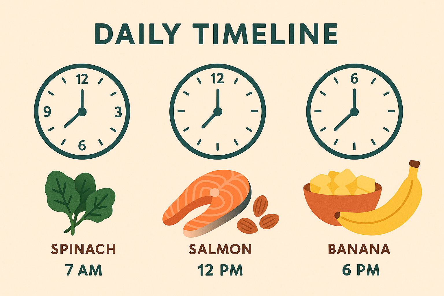 Mineral timing optimization chart for ulcer healing