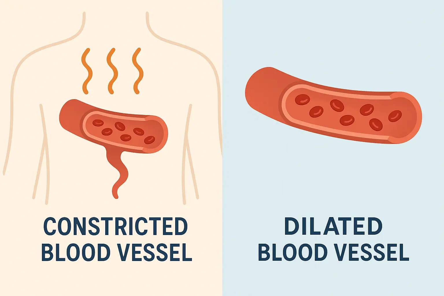 Blood vessel response to dehydration