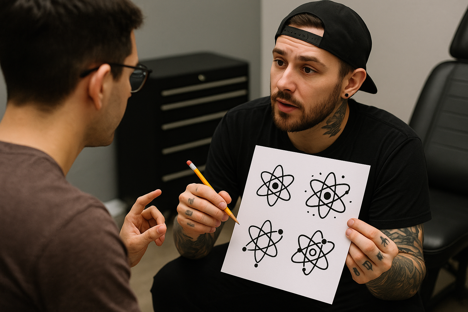 Atomic tattoo design complexity chart