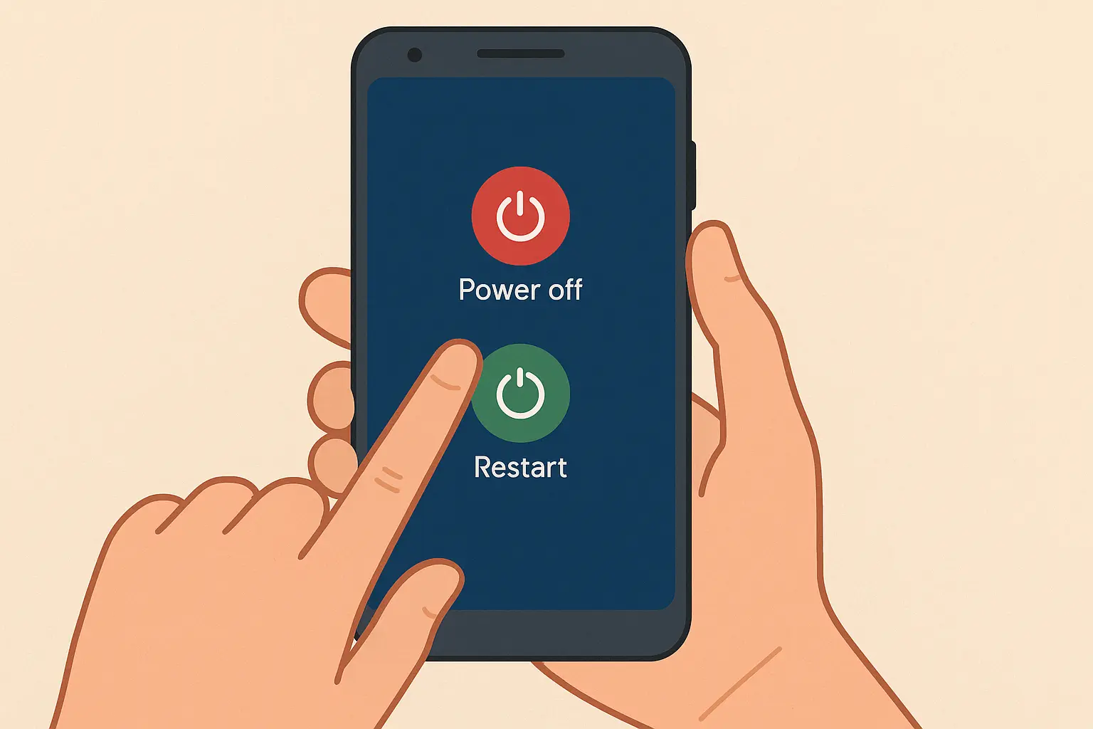 Android phone power button menu