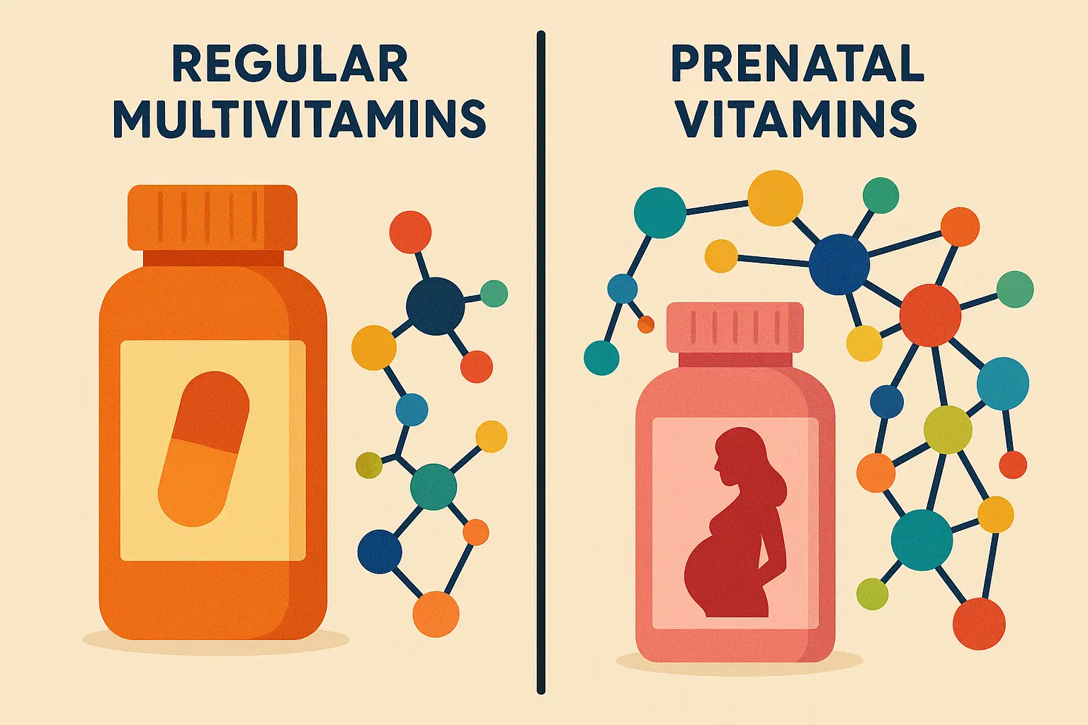 Prenatal vitamin nutrient comparison chart