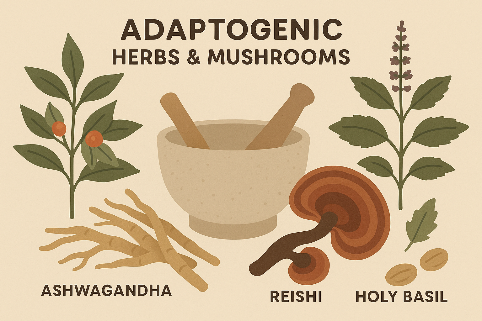 Adaptogenic herbs for stress hormone balance