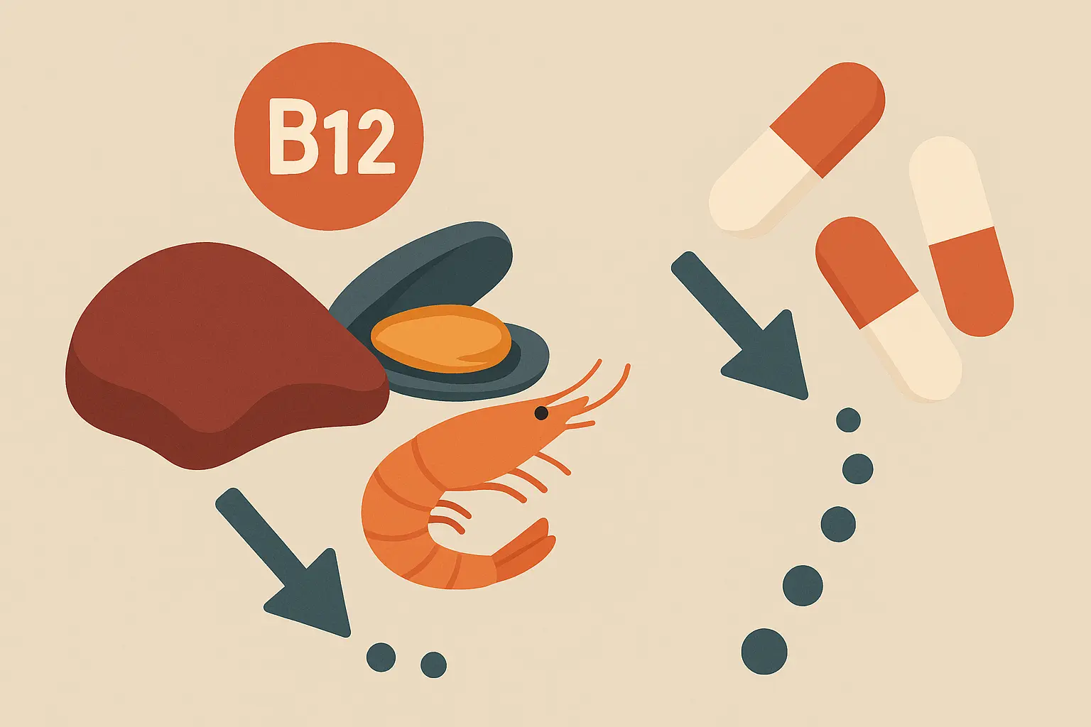 Food sources versus B12 supplements comparison