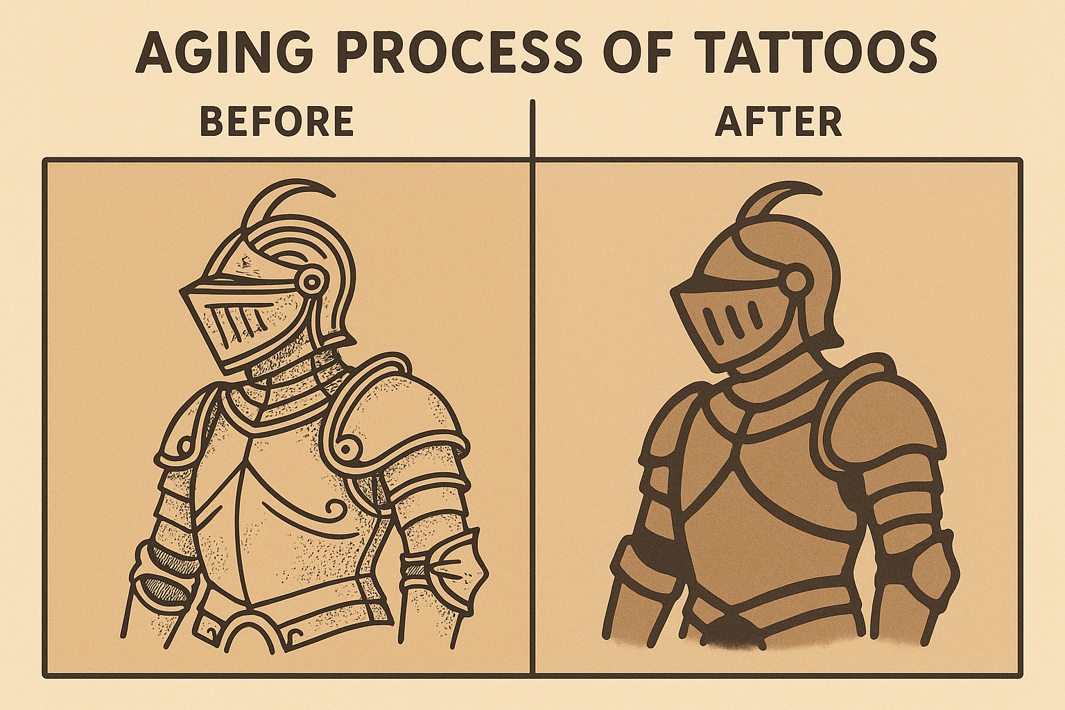 Medieval armor tattoo design examples