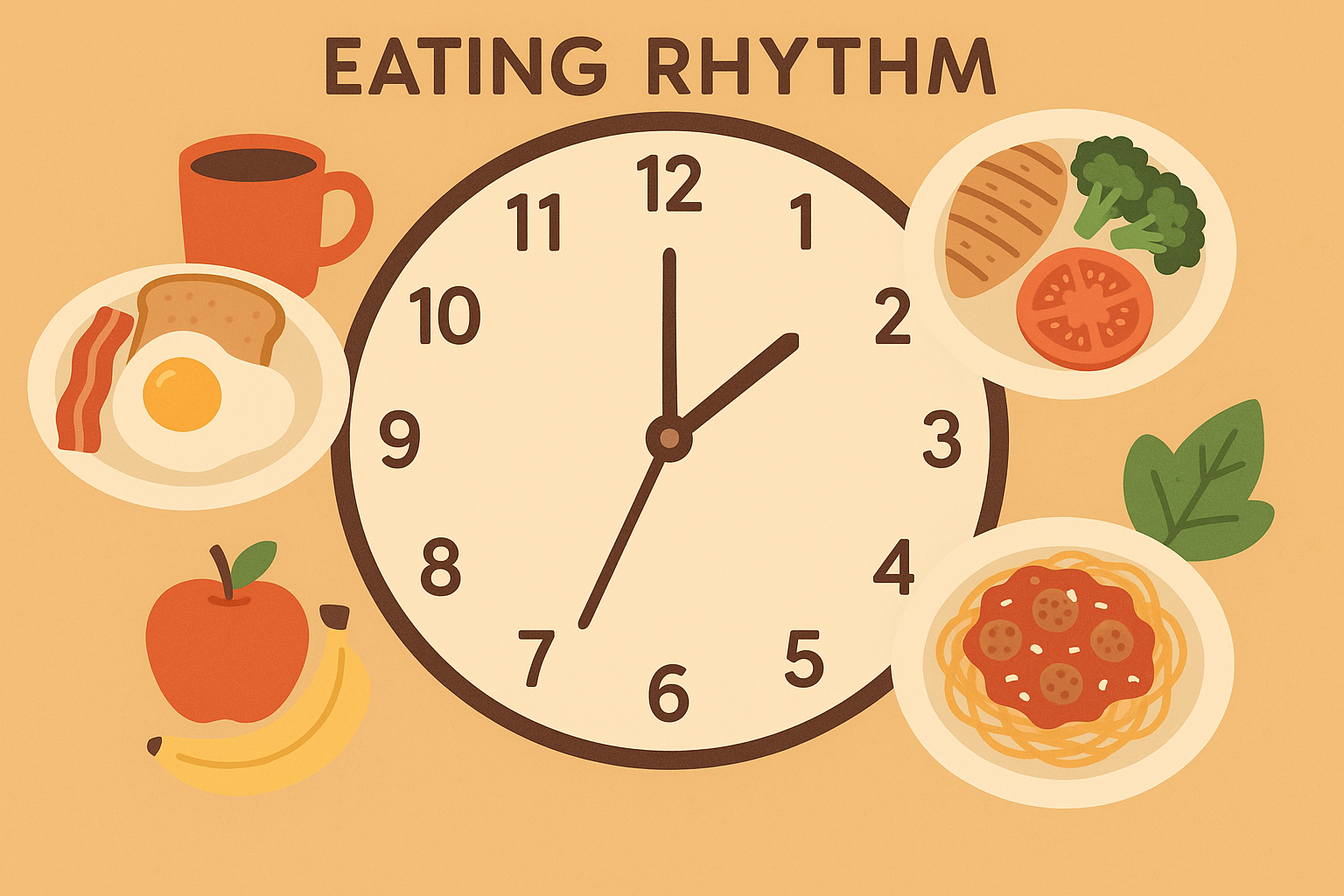 Circadian rhythm chart showing hormone fluctuations throughout the day