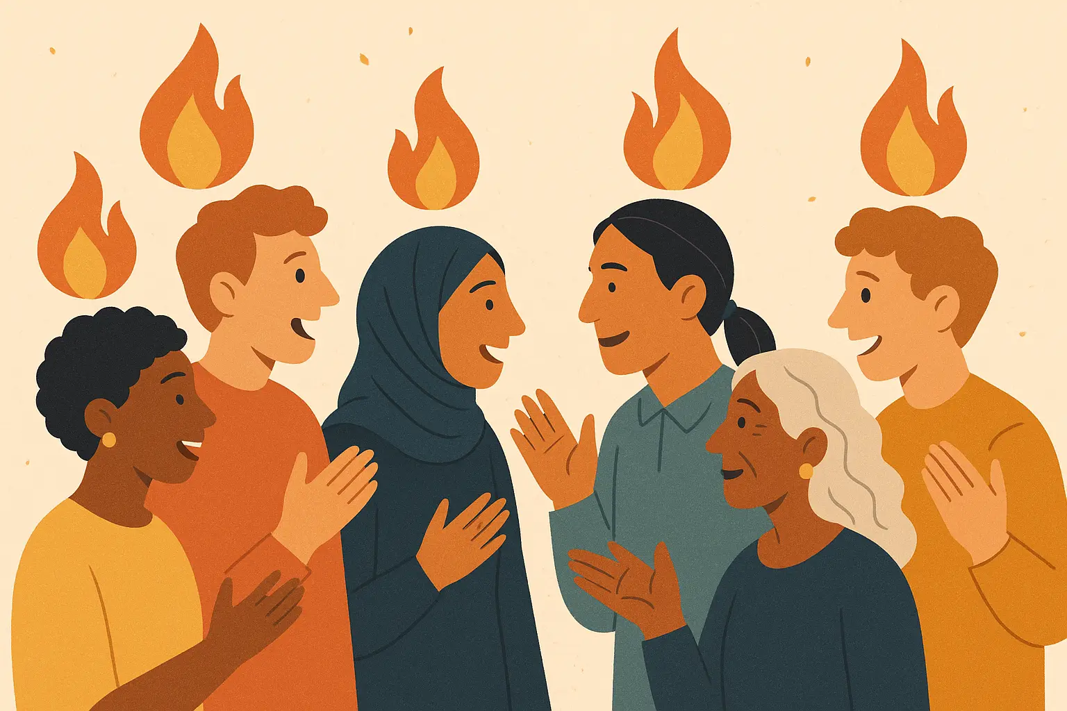 Pentecost showing birth of movement