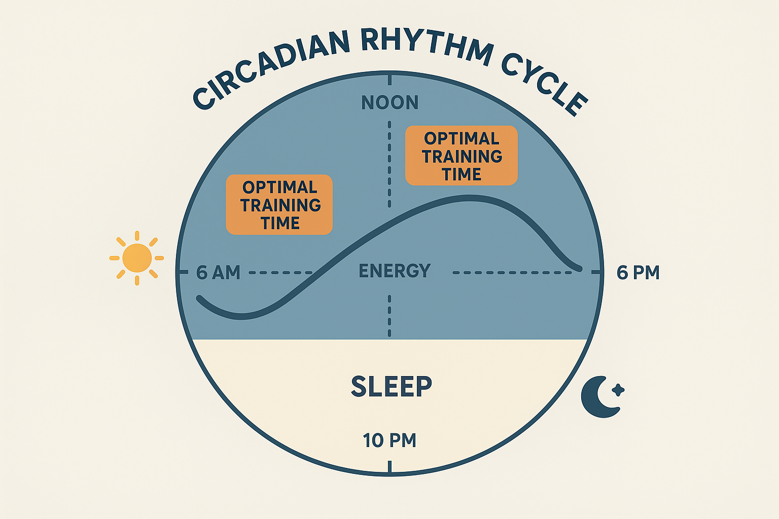 Circadian rhythm optimization for soccer training