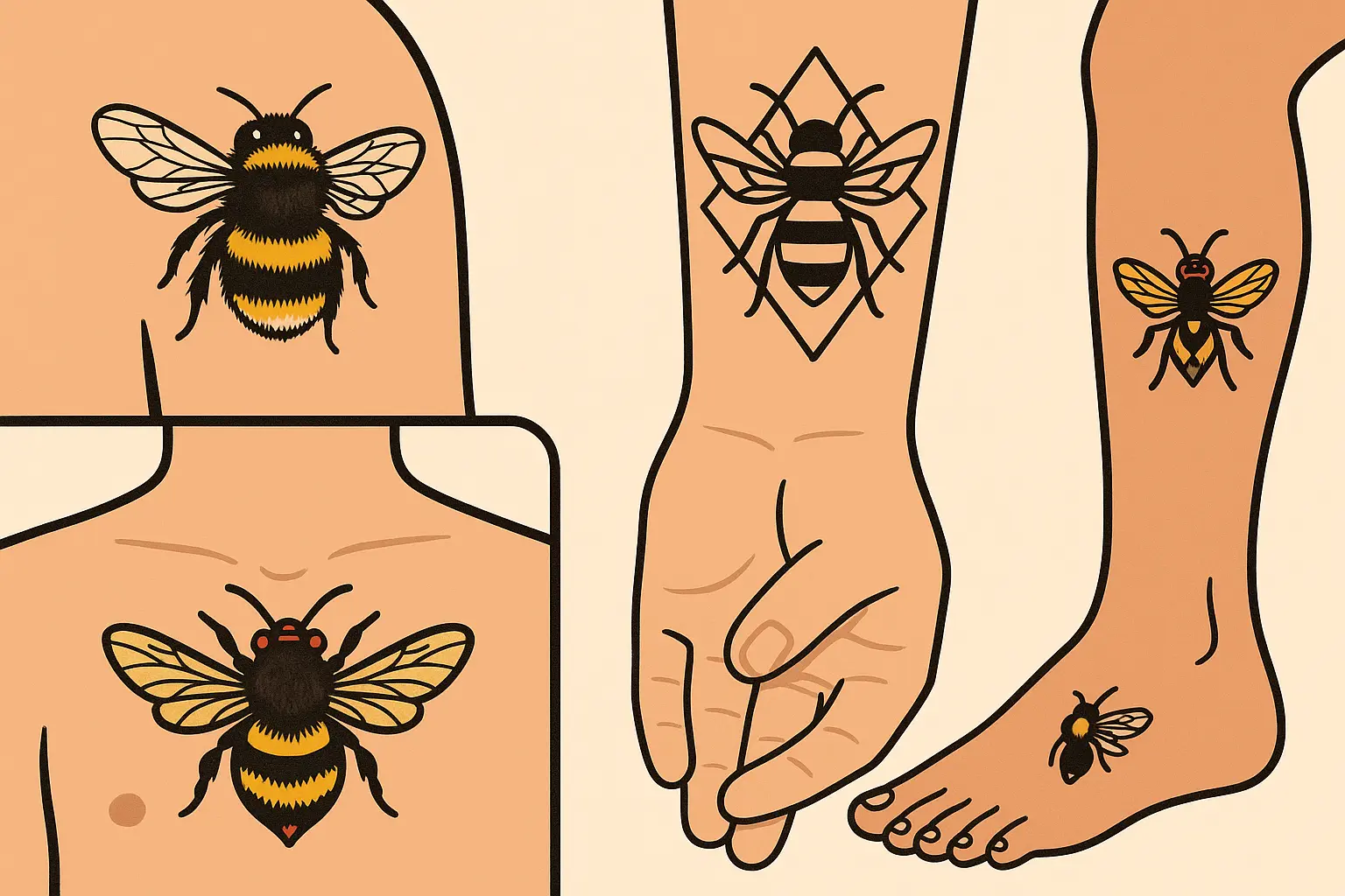 25 Stunning Bumble Bee Tattoo Ideas That’ll Make You Want to Get Inked Today