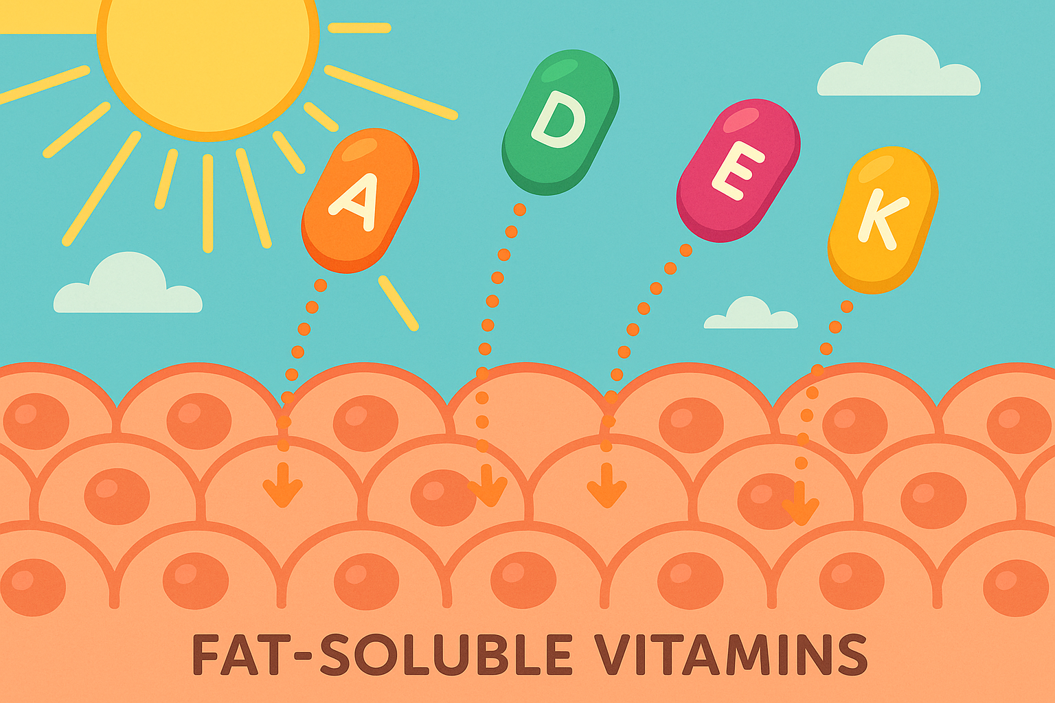 Sun-enhanced vitamin absorption timing