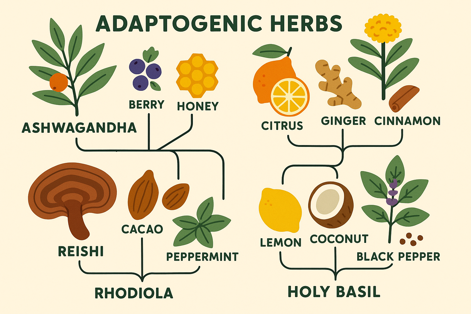 Adaptogenic ingredients for functional cookies