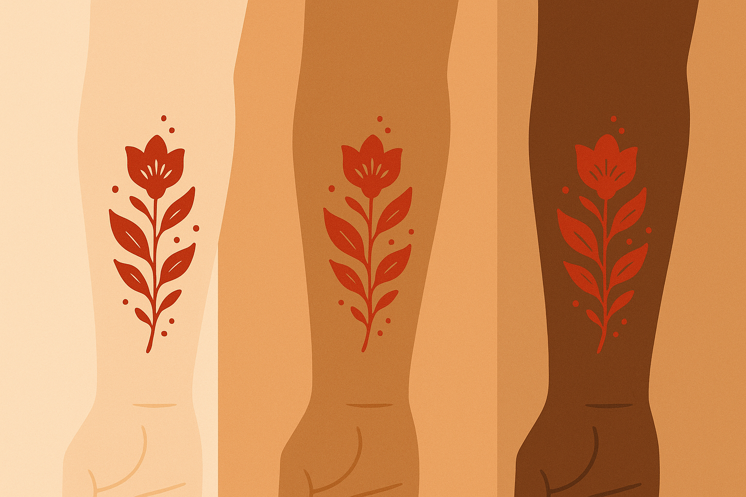 Red tattoo skin tone compatibility guide