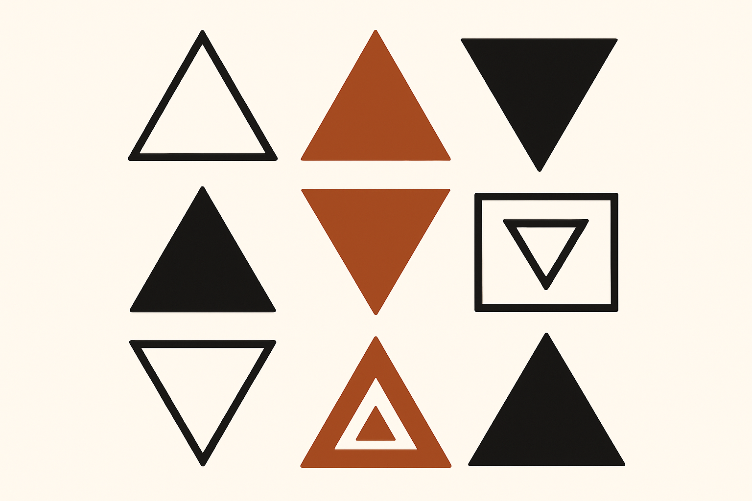 Digital age triangle tattoo symbolism