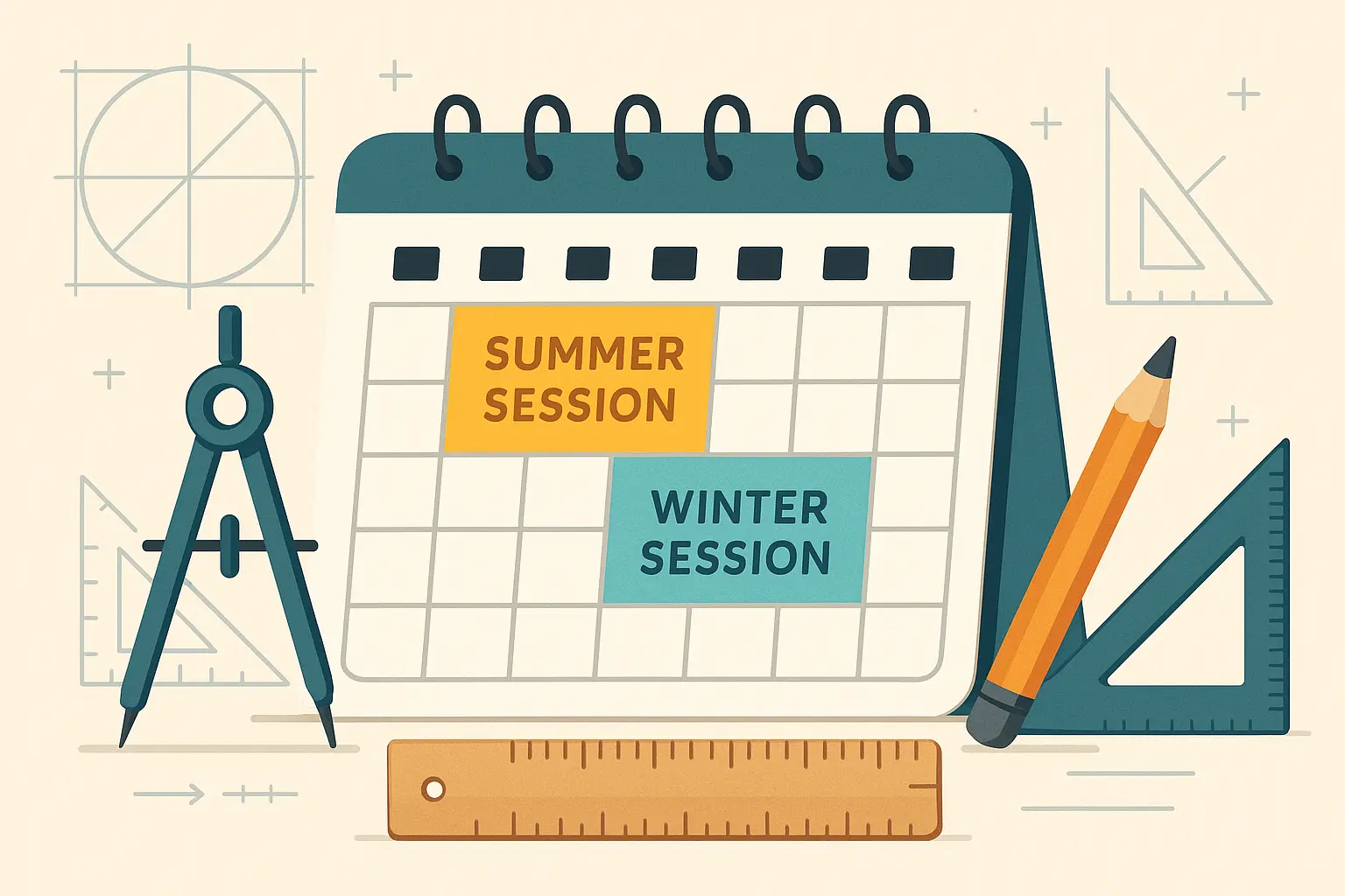 Student working on drafting projects during summer session