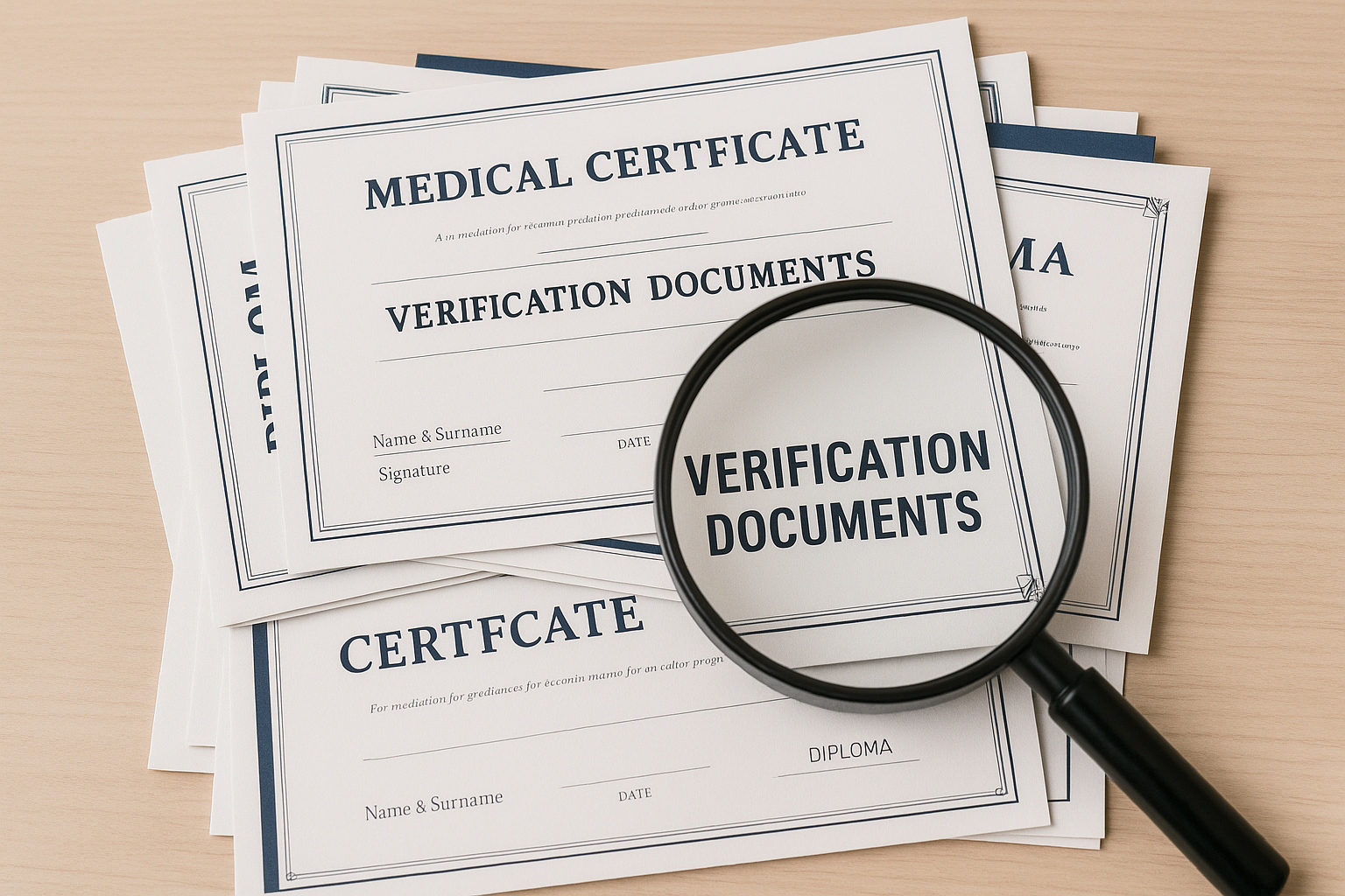 Healthcare credential verification process