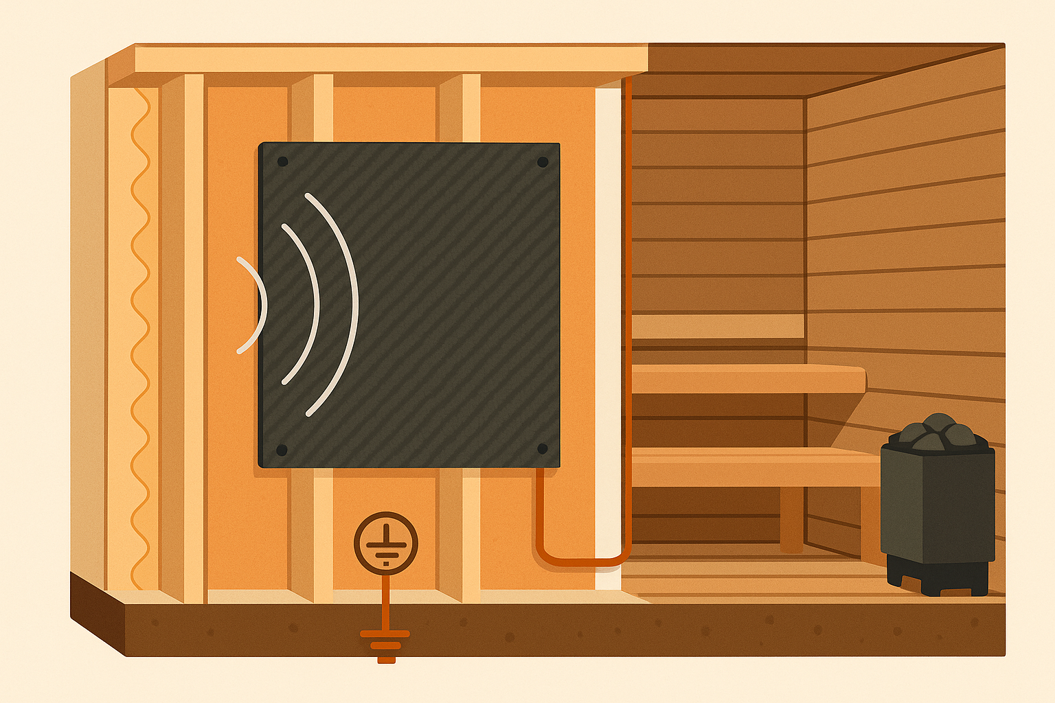 EMF shielding in sauna space design