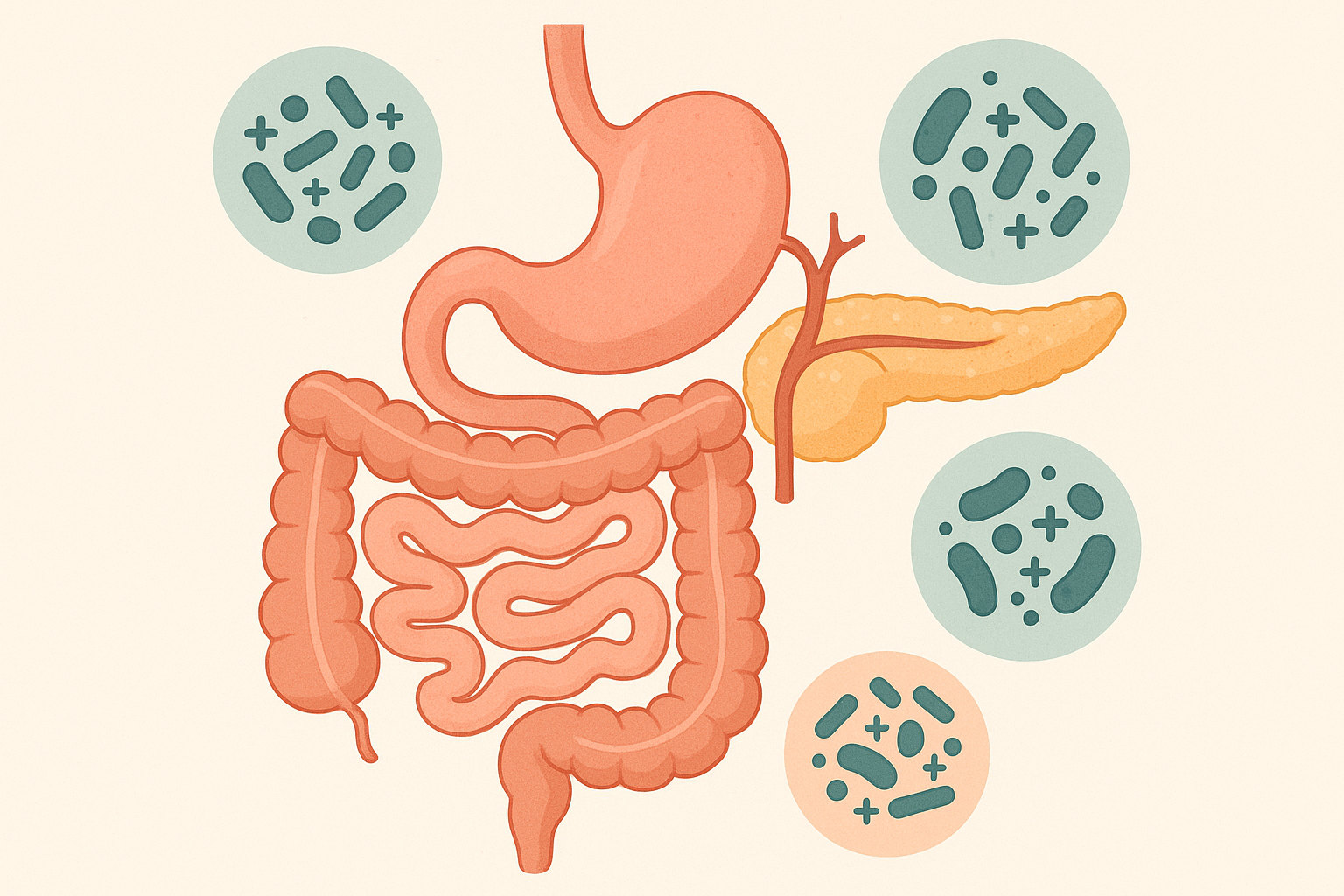 Gut-pancreas communication and microbiome balance