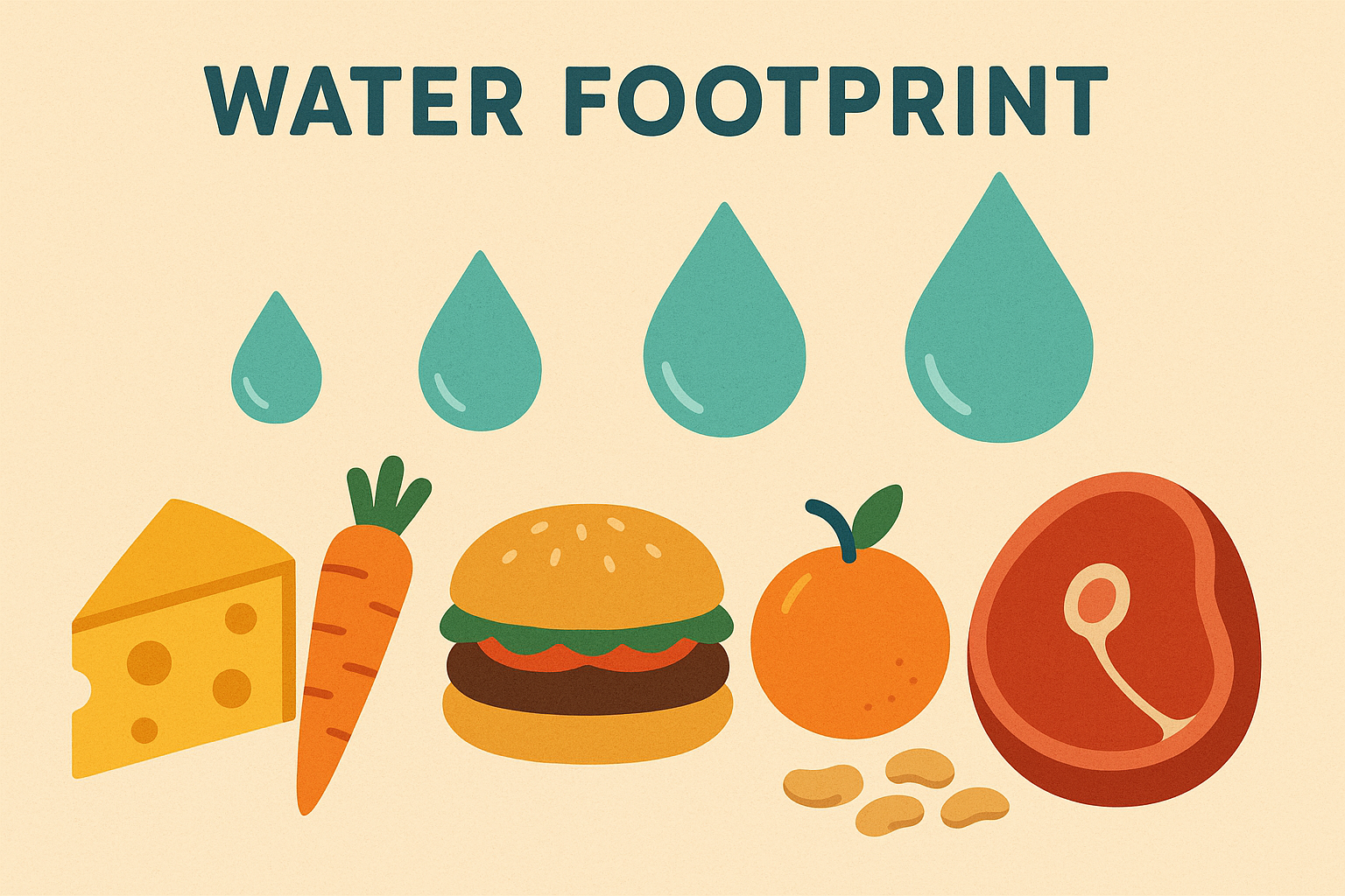 Water usage in food production