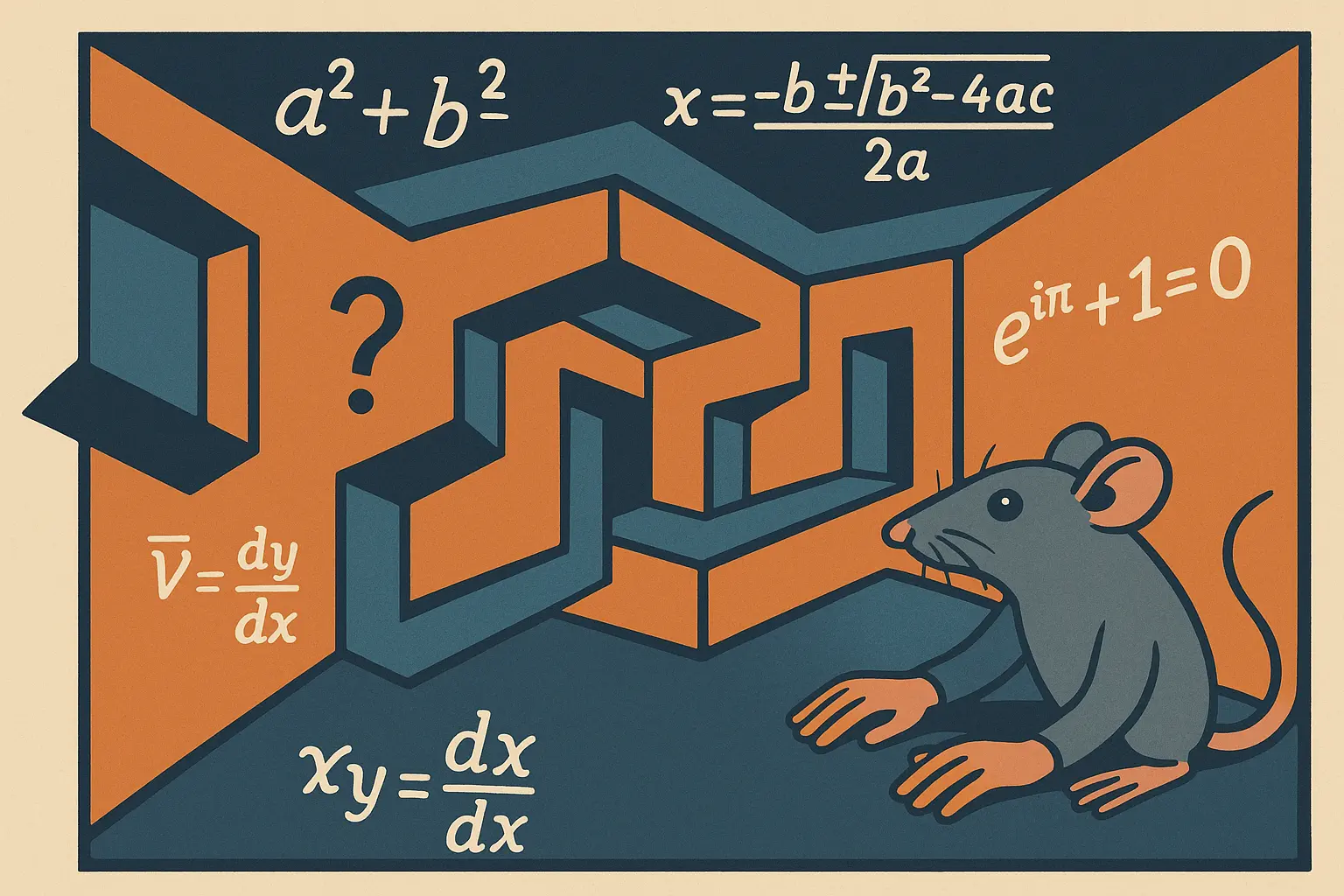 Non-Euclidean geometry witch house interior