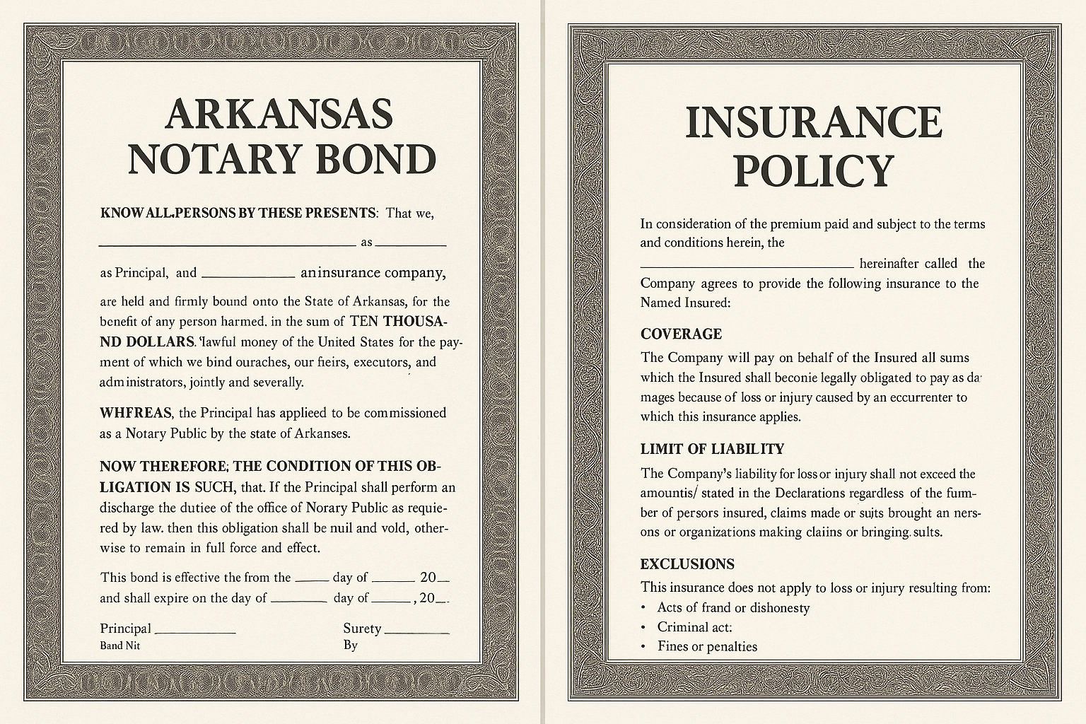 Arkansas notary bond requirements