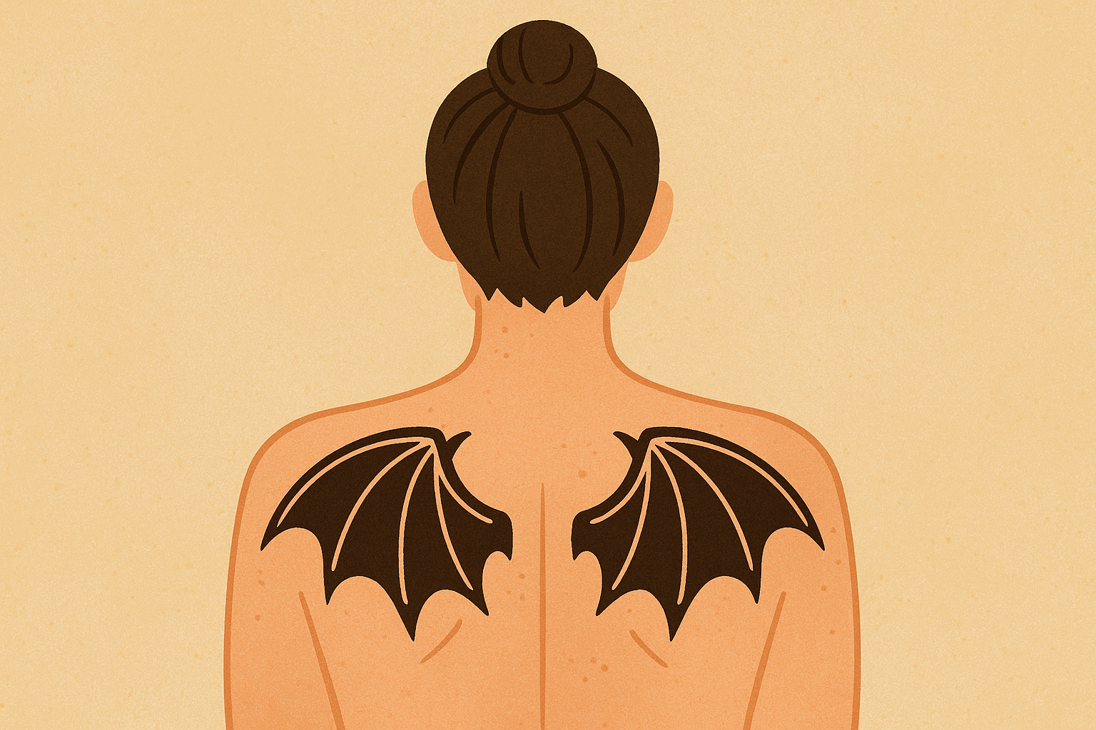Shoulder blade bat tattoo placement psychology