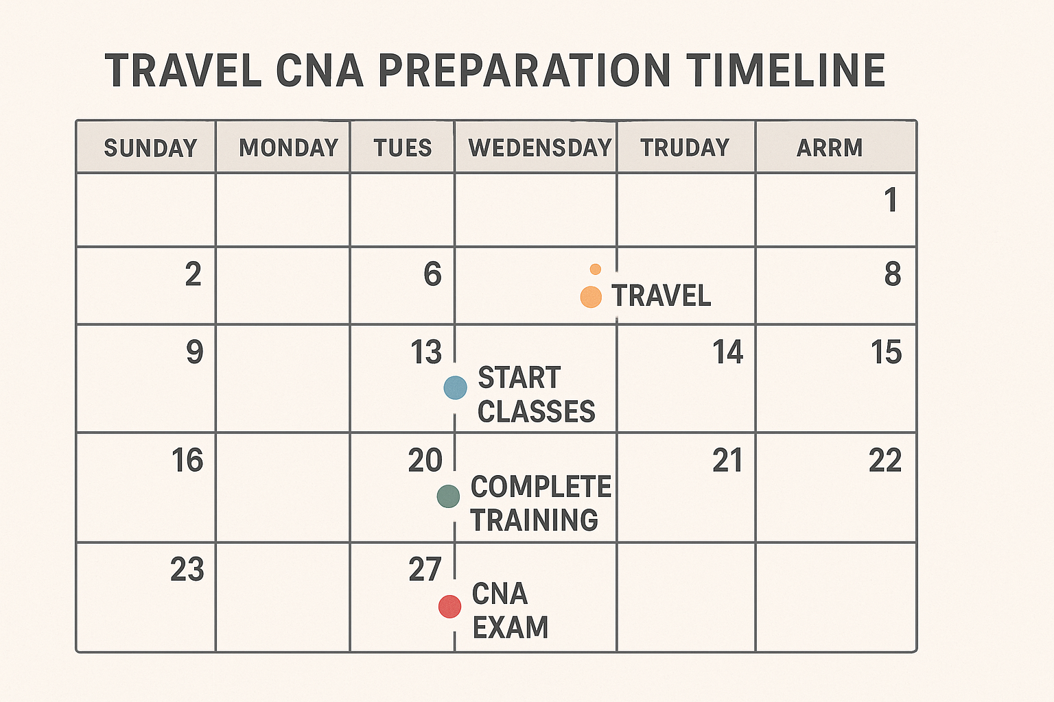 Travel CNA timeline breakdown