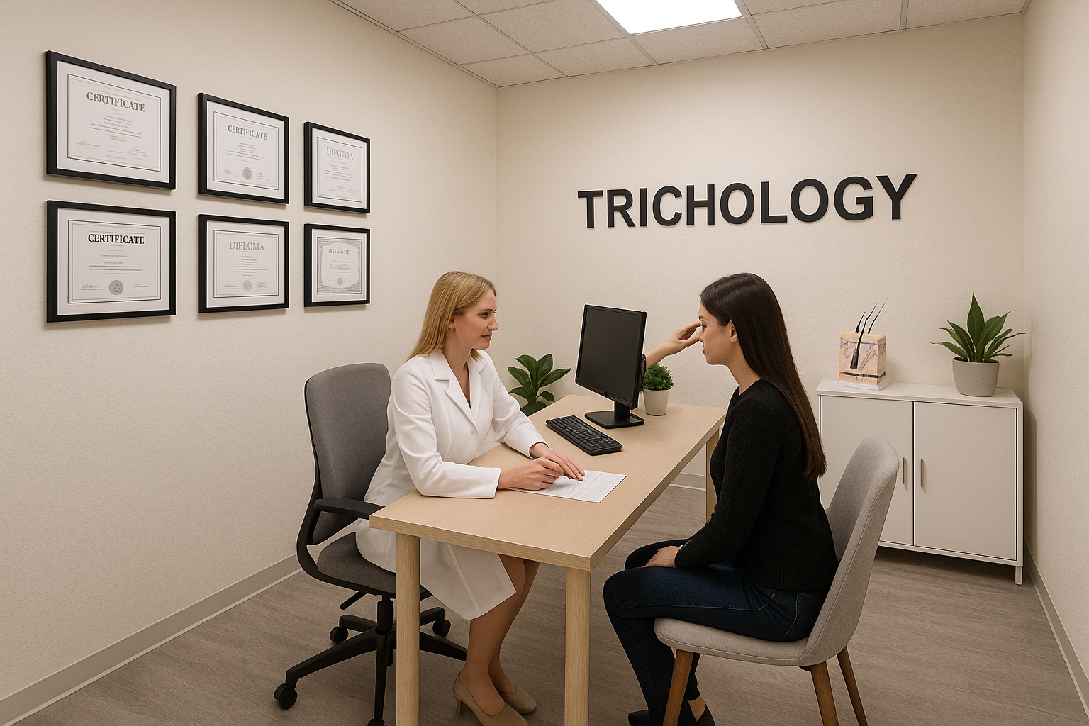 Professional trichology practice setup and documentation