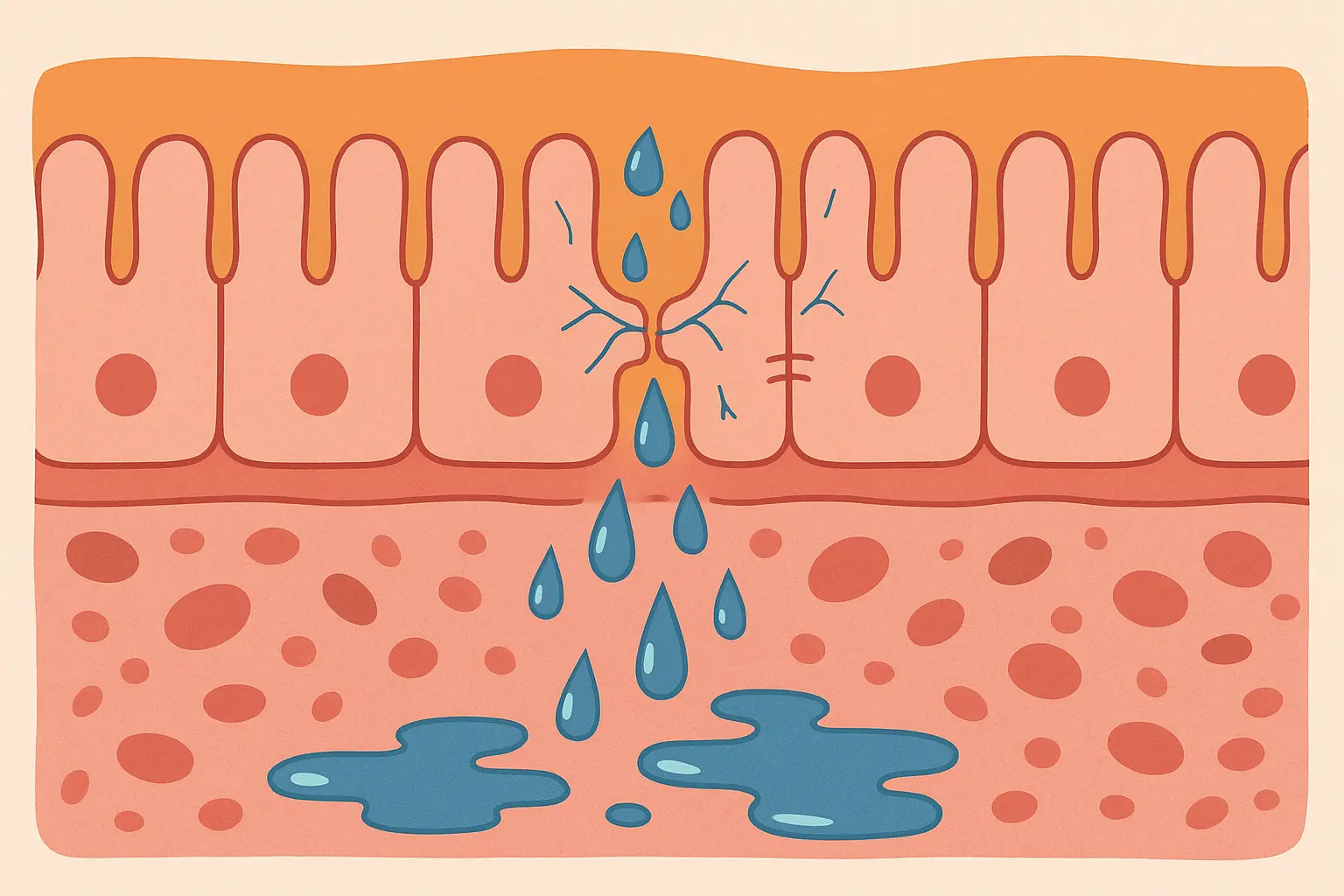 Leaky gut syndrome and water loss