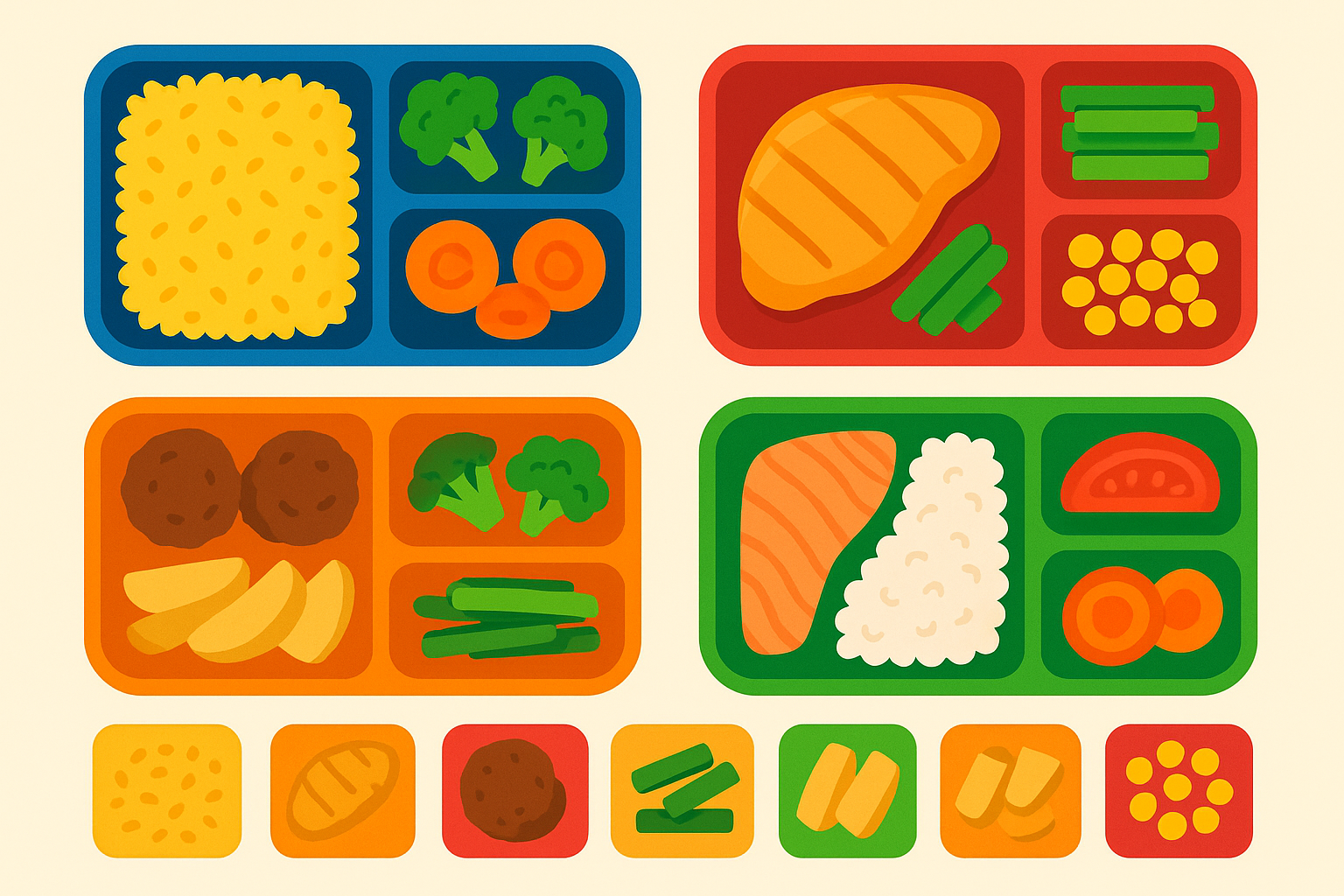 Modular meal prep system for bulking