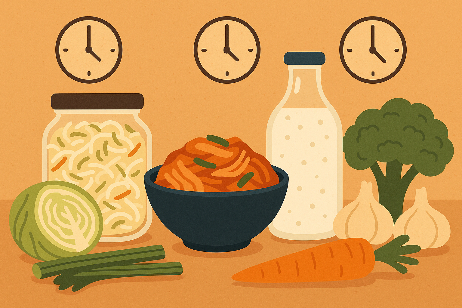Raw fermented foods timing
