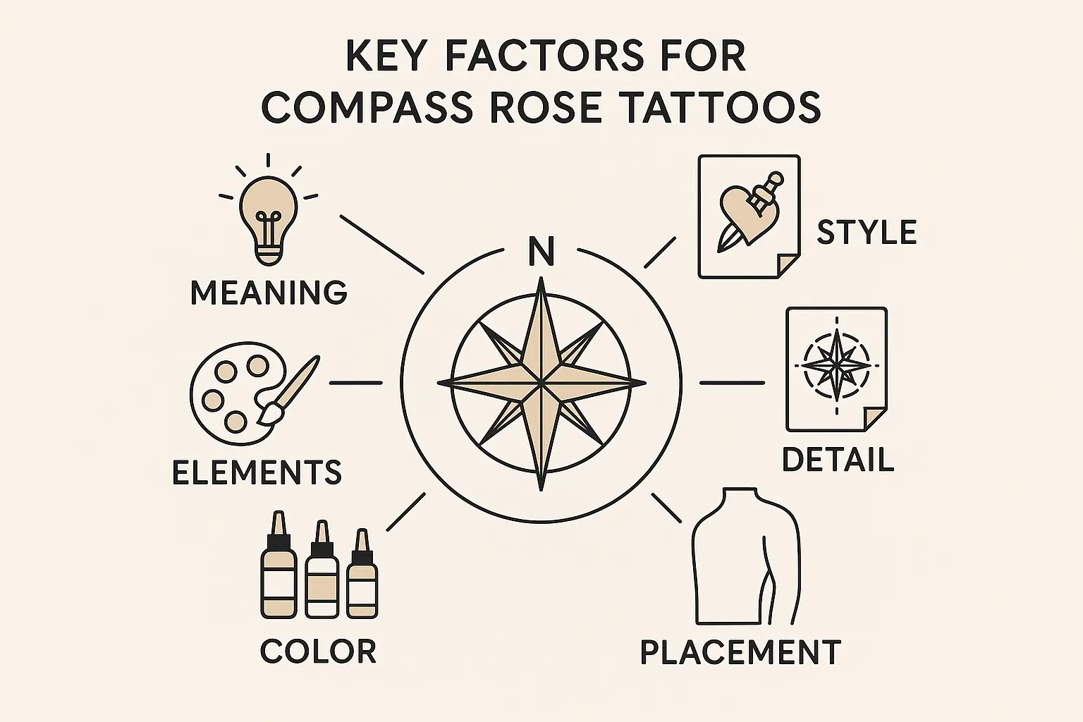 25 Stunning Compass Rose Tattoo Designs That Will Guide Your Next Ink Decision
