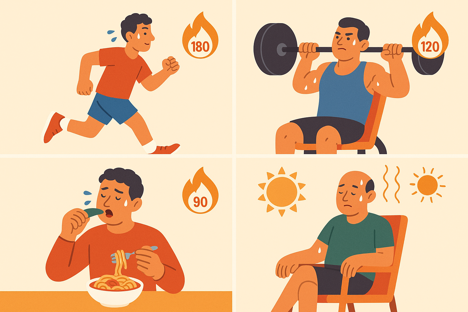 Exercise intensity and calorie burn comparison