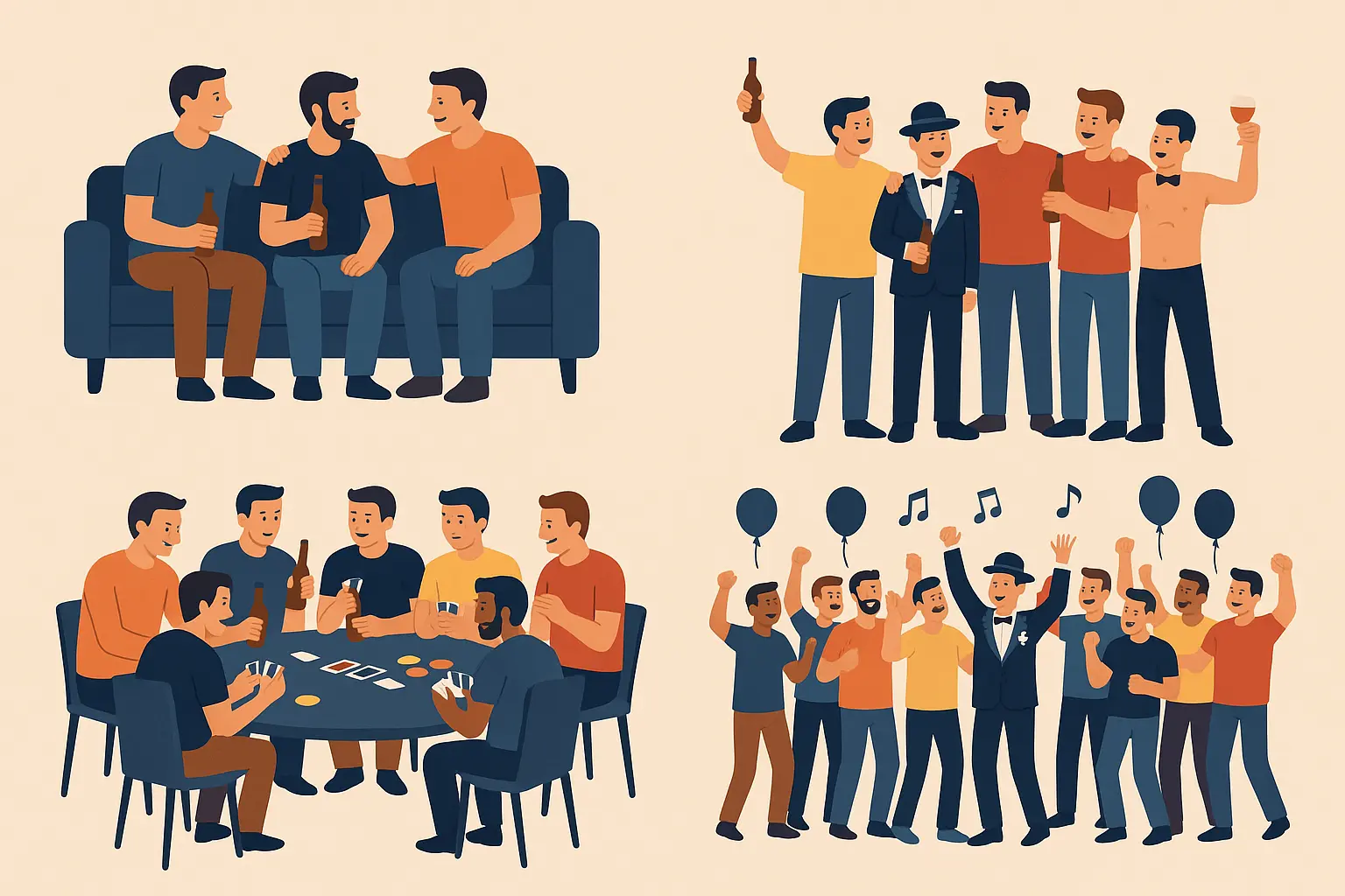 Bachelor party group planning