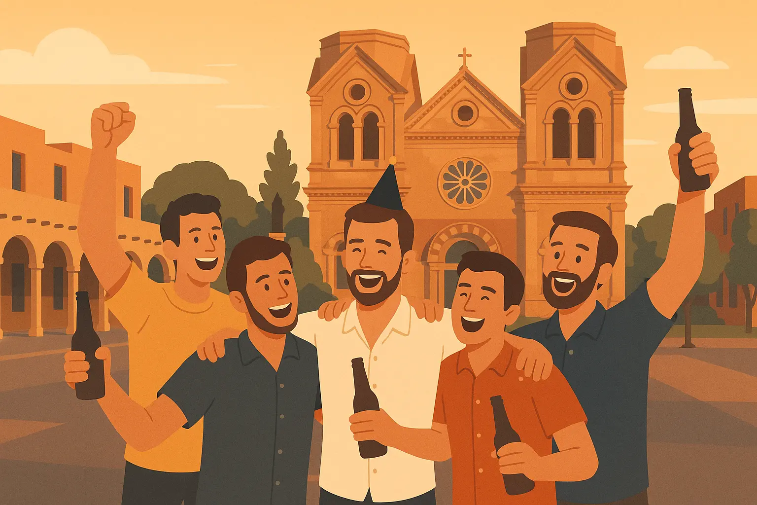 Santa Fe bachelor party celebration conclusion
