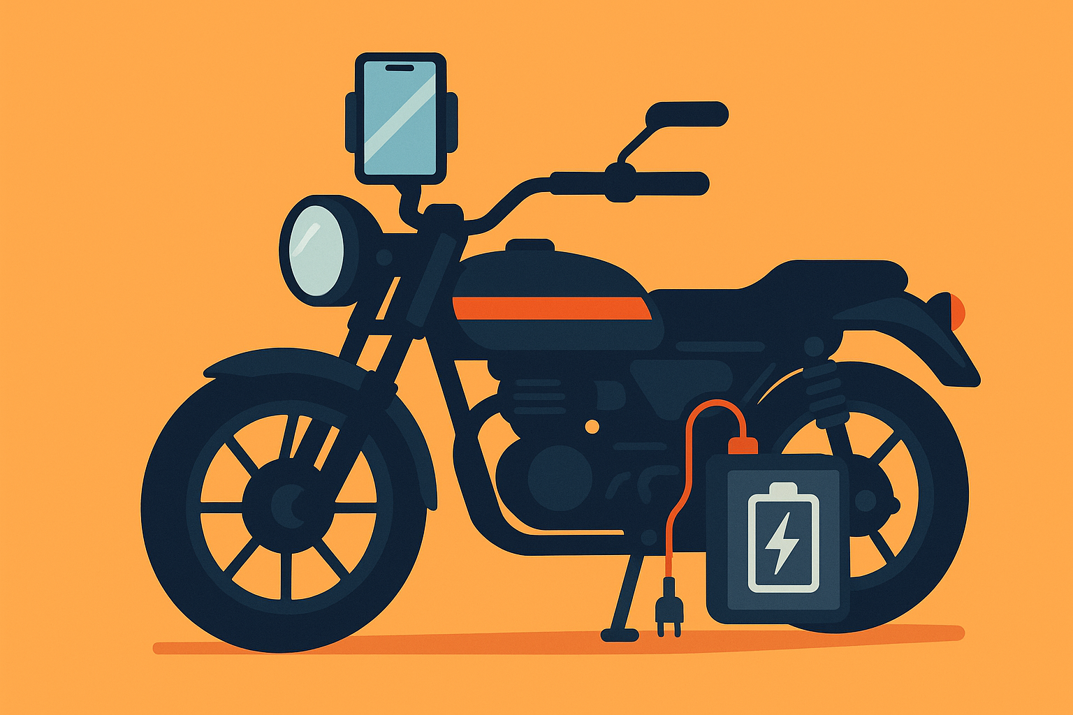 Phone protection and motorcycle battery maintenance
