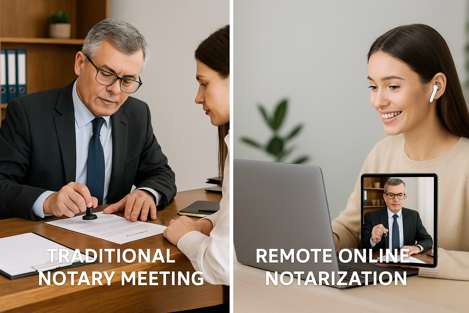 Remote online notarization technology