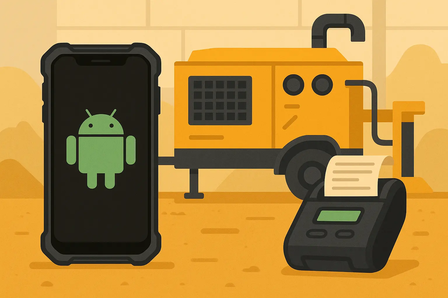 Rugged phone case for mobile printing