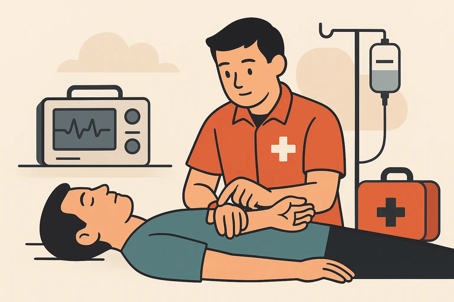 Medical tattoo emergency alert on patient wrist