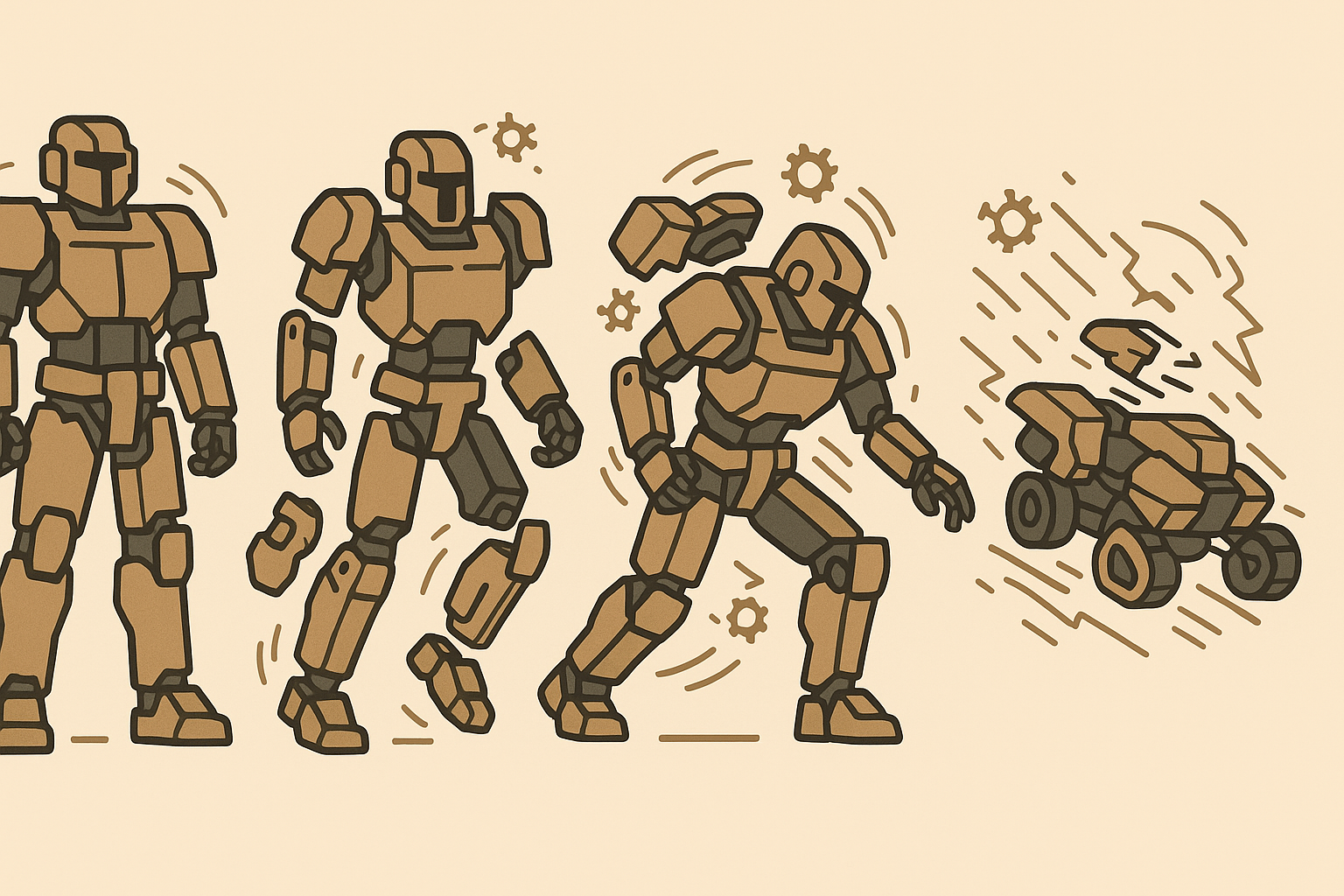 Transforming modular armor tattoo concept
